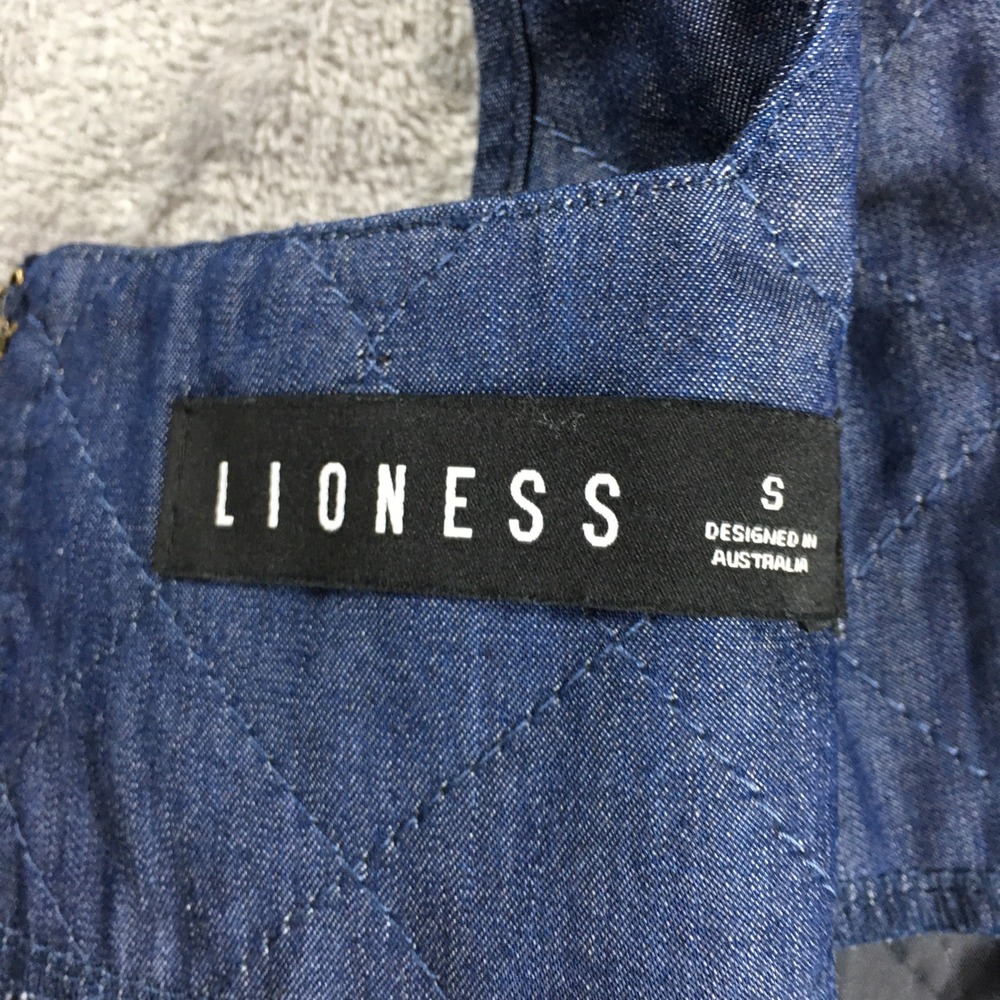 NWOT Lioness Blue Denim Corset Tank Top S Sleeveless Bodice Summer‎ Punk Rock - Picture 3 of 16